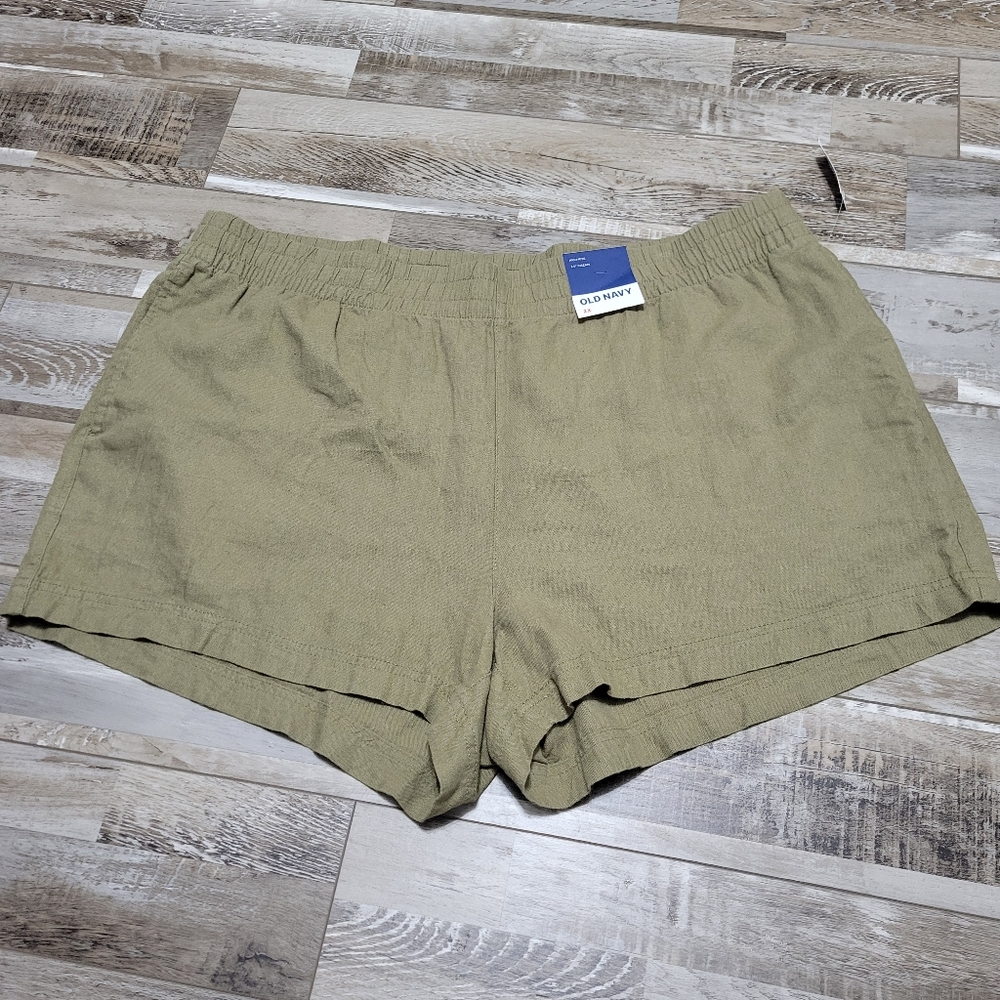 New Old Navy 3.5" High-rise Comfort Waistband Green Shorts Size 2X